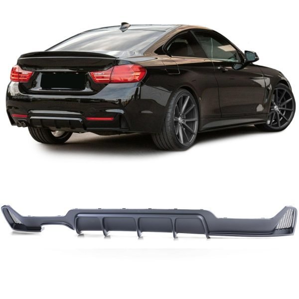 Sport matt black rear diffuser for BMW 4 SERIES F32/F33/36