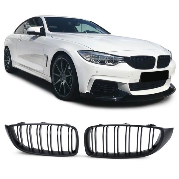 Performance matt blakc grilles for BMW 4 SERIES F32/F33/F36/F82