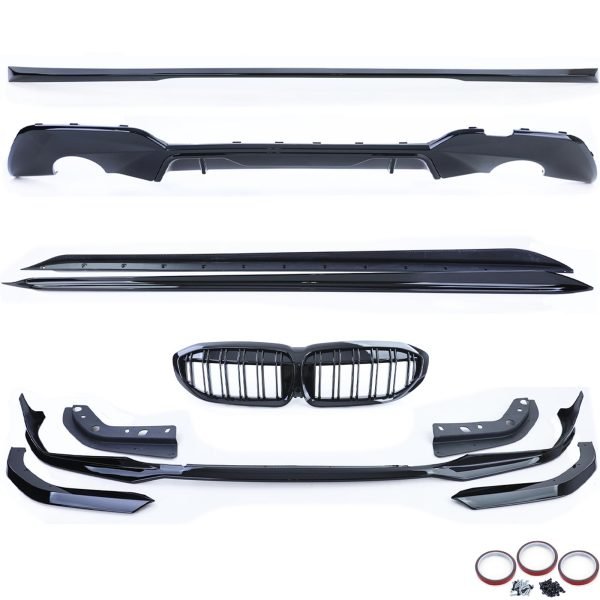 Performance body kit set in gloss black for BMW 3 SERIES G20 - Slika 2