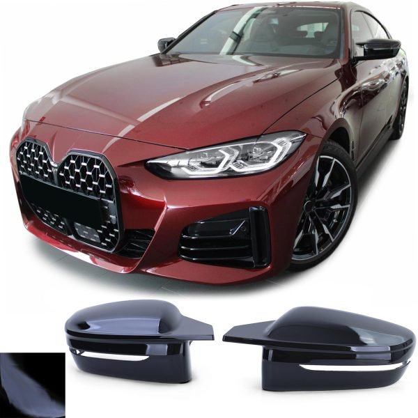 Gloss black mirror caps for BMW 4 SERIES G22/G23/G26
