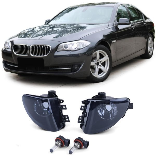 Clear glass black smoke fog lights for BMW 5 SERIES F10/F11