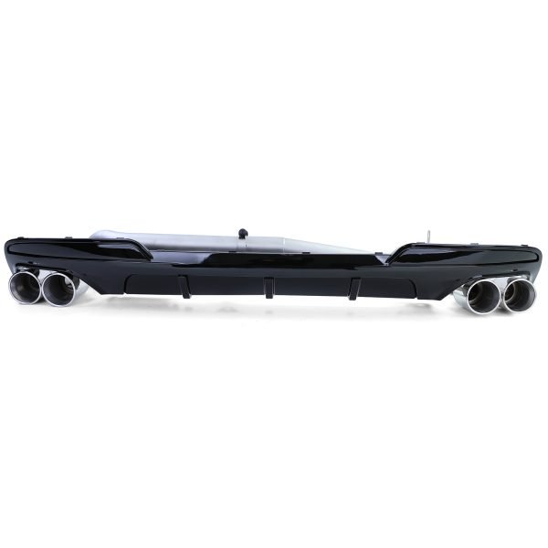 Sport gloss black rear diffuser with duplex tailpipe conversion for BMW 5 SERIES F10/F11 - Slika 2