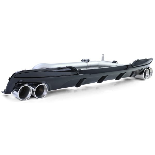 Sport gloss black rear diffuser with duplex tailpipe conversion for BMW 5 SERIES F10/F11 - Slika 3