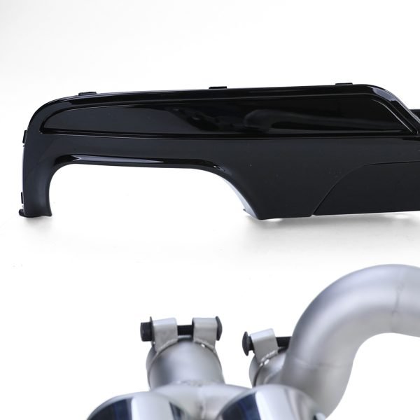 Sport gloss black rear diffuser with duplex tailpipe conversion for BMW 5 SERIES F10/F11 - Slika 6