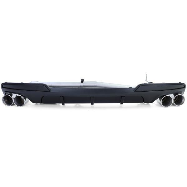 Sport matt black rear diffuser with duplex tailpipe conversion for BMW 5 SERIES F10/F11 - Slika 3