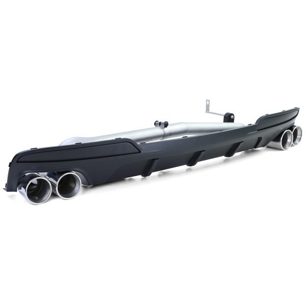 Sport matt black rear diffuser with duplex tailpipe conversion for BMW 5 SERIES F10/F11 - Slika 4