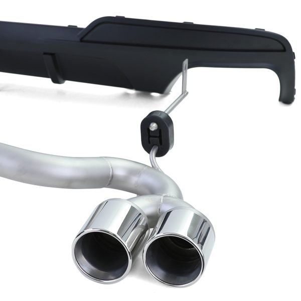 Sport matt black rear diffuser with duplex tailpipe conversion for BMW 5 SERIES F10/F11 - Slika 6
