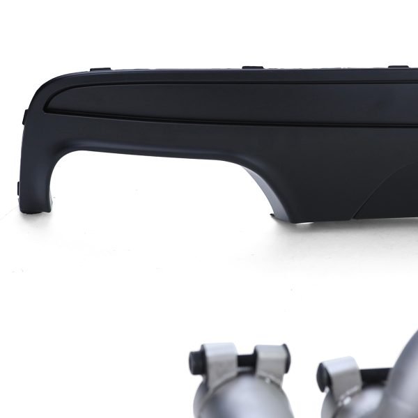Sport matt black rear diffuser with duplex tailpipe conversion for BMW 5 SERIES F10/F11 - Slika 8