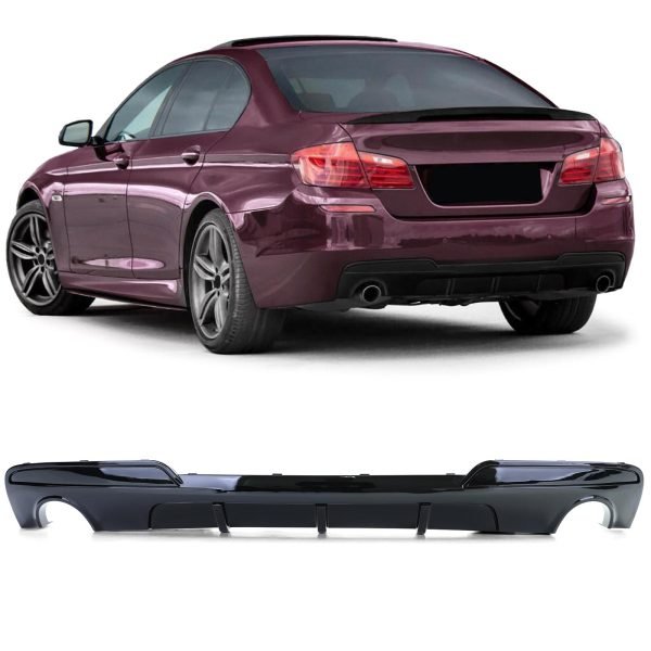 Performance gloss black rear diffuser for BMW 5 SERIES F10/F11 - Slika 2