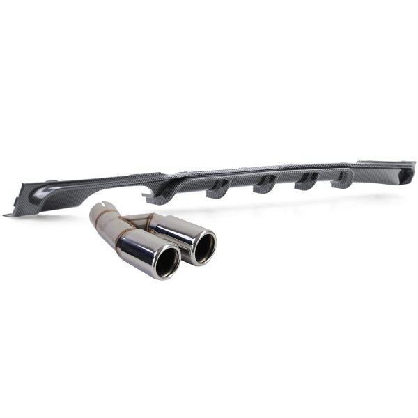 Rear diffuser in carbon look and chrome exhaust pipe for BMW 3 SERIES F30/F31 - Slika 2