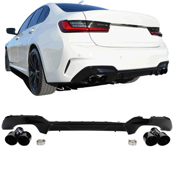 Double pipe rear diffuser for BMW 3 SERIES G20/G21