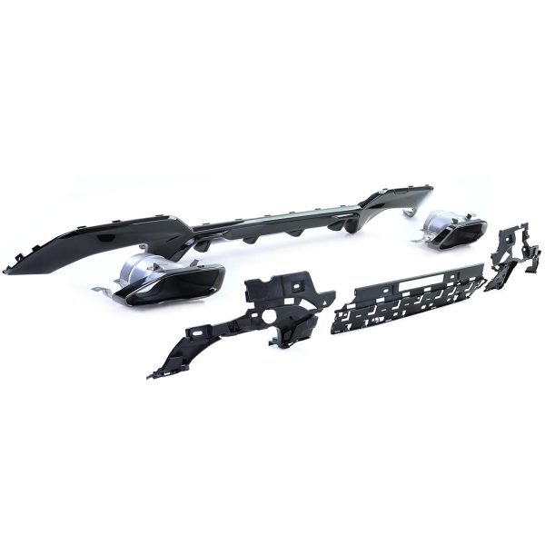 Sport rear diffuser in gloss black with exhaust pipes for BMW 3 SERIES G20/G21 - Slika 2