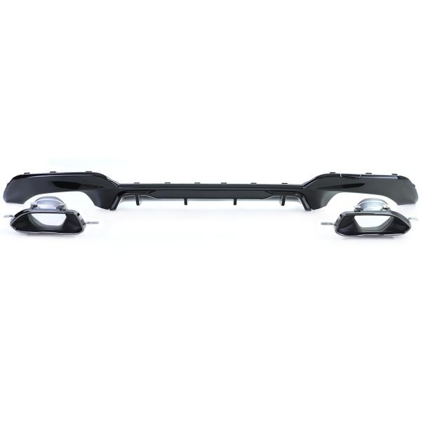 Sport rear diffuser in gloss black with exhaust pipes for BMW 3 SERIES G20/G21 - Slika 3