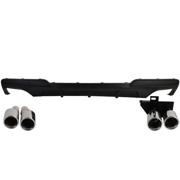 Sport rear diffuser with chrome duplex tailpipes for BMW 5 SERIES F10/F11 - Slika 2