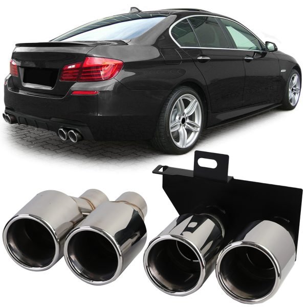 Duplex chrome tailpipe conversion for BMW 5 SERIES F10/F11
