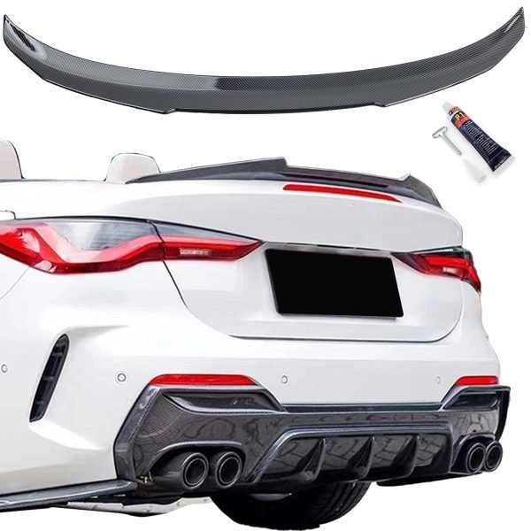 Carbon look ducktail rear spoiler for BMW 4 SERIES G22/G23