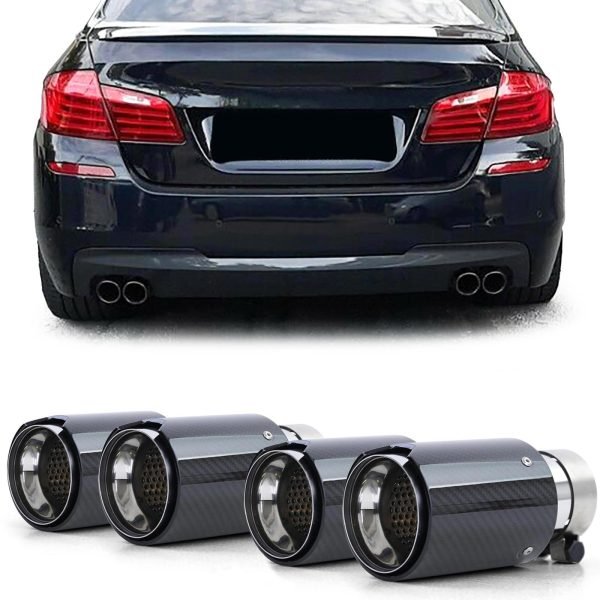 4xSport black carbon look tailpipes for BMW 5 SERIES F10/F11