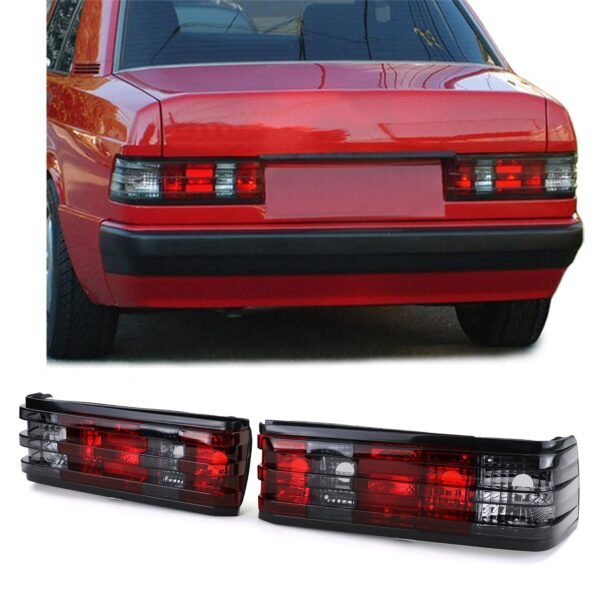 Crystal red and black tail lights for MERCEDES 190 W201