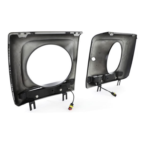 Gloss black headlight covers with LED daytime running lights for MERCEDES G-CLASS W463 - Slika 5