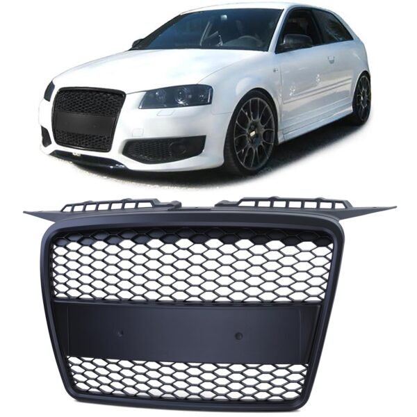 Sport matt blakc honeycomb grille for AUDI A3 8P