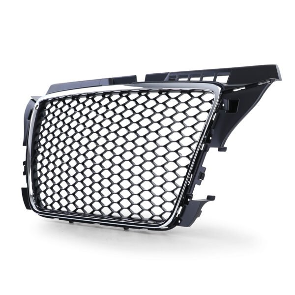 Sport matt black and chrome honeycomb front grille for AUDI A3 8P - Slika 2