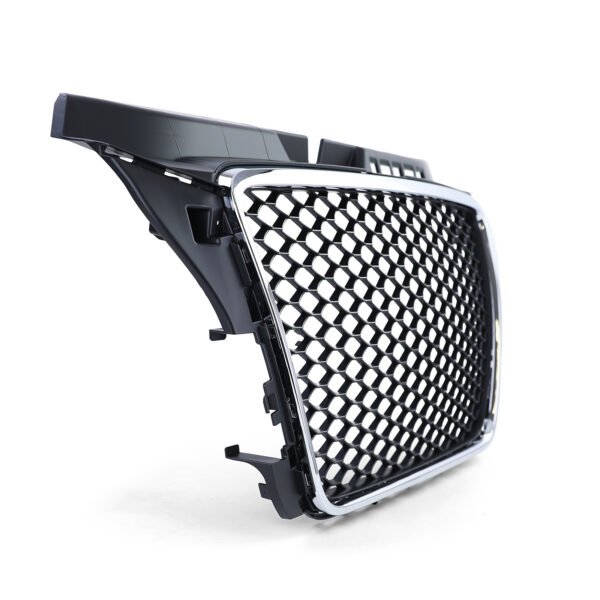 Sport matt black and chrome honeycomb front grille for AUDI A3 8P - Slika 3