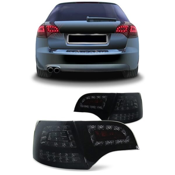 LED black tail lights and blinkers for AUDI A4 B7