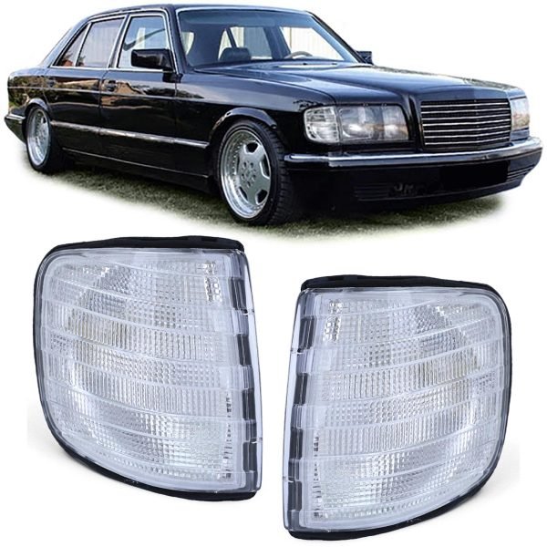 White indicator set for MERCEDES S-CLASS W126