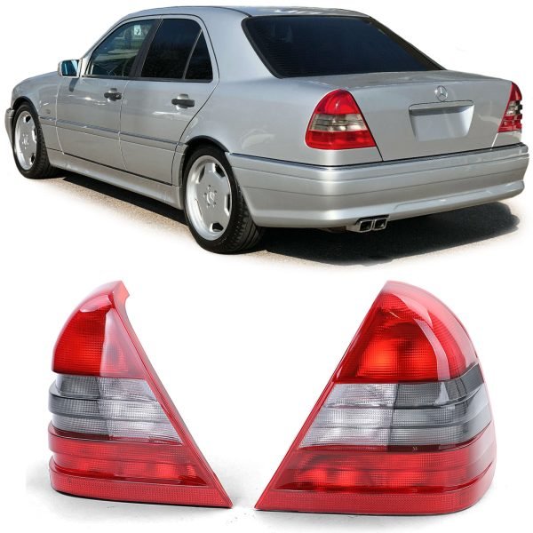 Red and white tail lights for MERCEDES C-CLASS W202