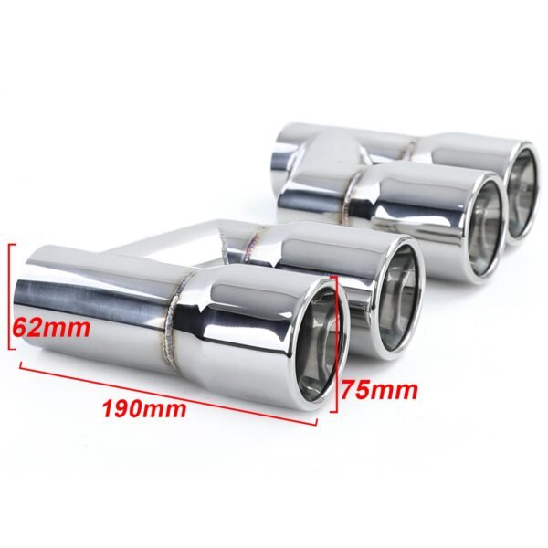 Sport stainless steel double pipe exhaust pipes for AUDI A4 B8 - Slika 3