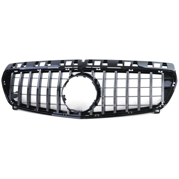 Sport gloss black and chrome front grill for MERCEDES A-CLASS W176 - Slika 2