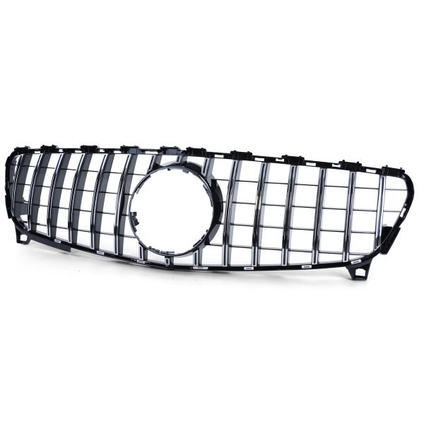 Sport gloss black and chrome front grill for MERCEDES A-CLASS W176 - Slika 2