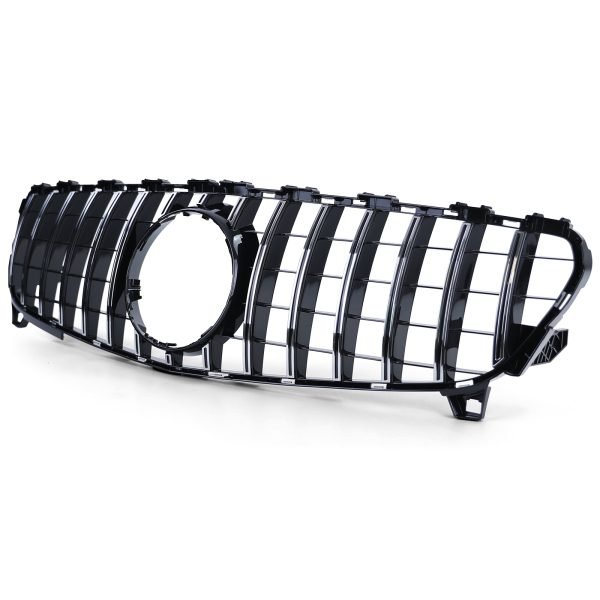 Sport gloss black and chrome front grill for MERCEDES A-CLASS W176 - Slika 3