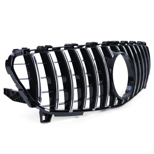 Sport gloss black and chrome front grill for MERCEDES A-CLASS W176 - Slika 4