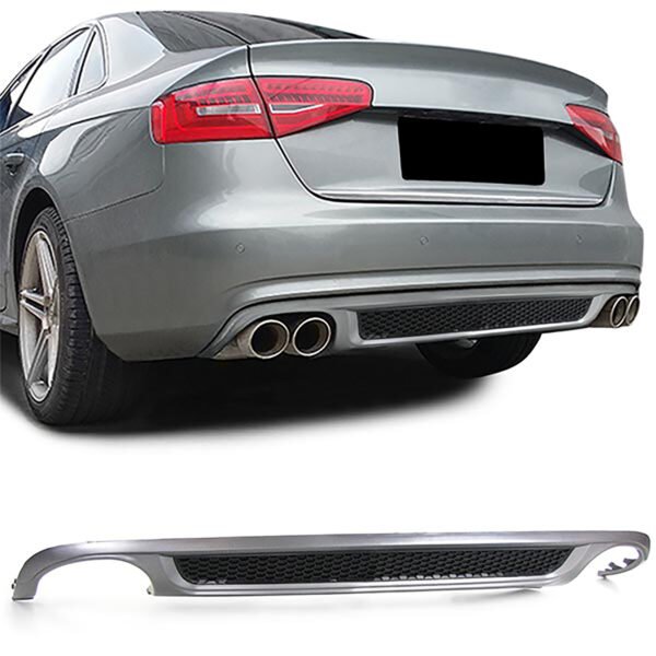 Sport rear diffuser insert with grille for AUDI A4 B8