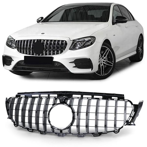 Sport black and chrome front grille for MERCEDES E-CLASS W213/S213/C238/A238