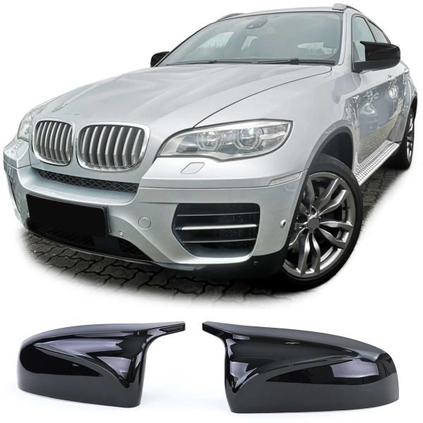 Performance gloss black mirror caps for BMW X5 E70 and X6 E71