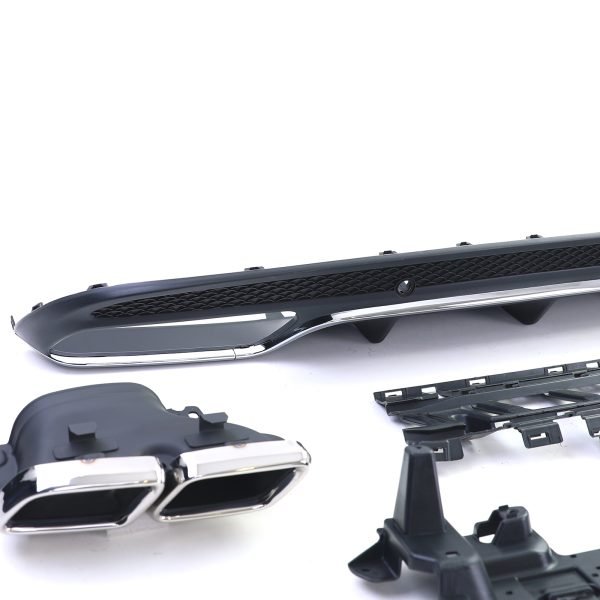 Sport rear diffuser with chrome tailpipes for MERCEDES C-CLASS W205/S205 - Slika 5
