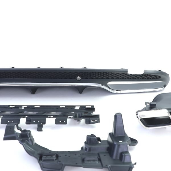 Sport rear diffuser with chrome tailpipes for MERCEDES C-CLASS W205/S205 - Slika 6