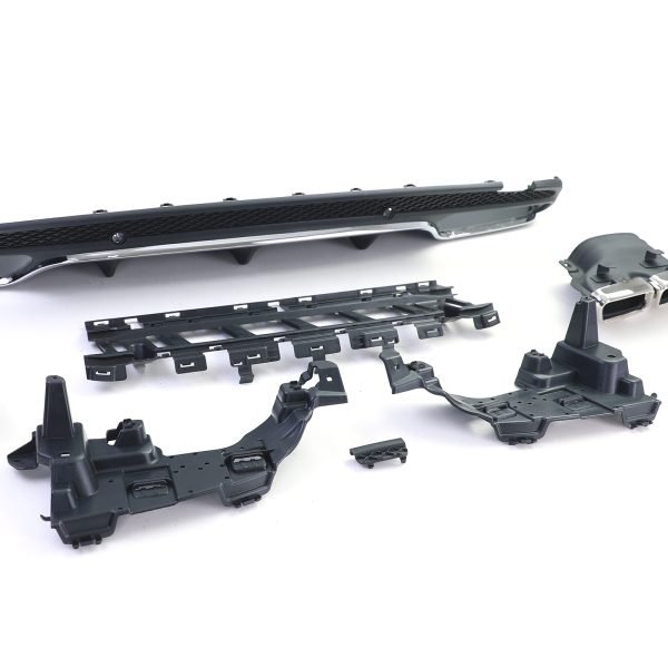 Sport rear diffuser with chrome tailpipes for MERCEDES C-CLASS W205/S205 - Slika 7