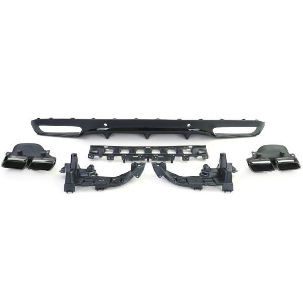 Sport rear diffuser with black tailpipes for MERCEDES C-CLASS C205 - Slika 2