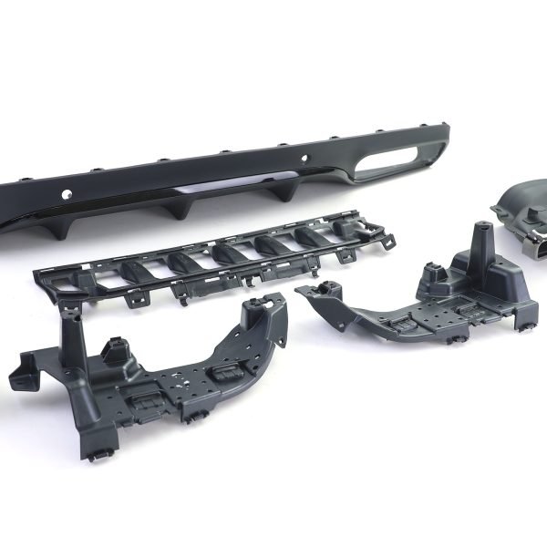 Sport rear diffuser with black tailpipes for MERCEDES C-CLASS C205 - Slika 5