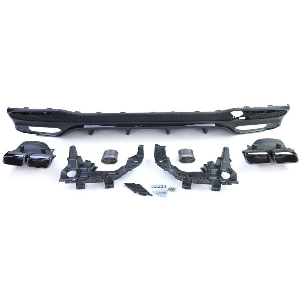 Sport rear diffuser with black tailpipes for MERCEDES GLE W166 - Slika 2