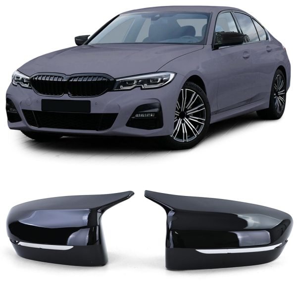 Gloss black mirror caps for BMW G20 G21 G30 G31 G11 G14 G15