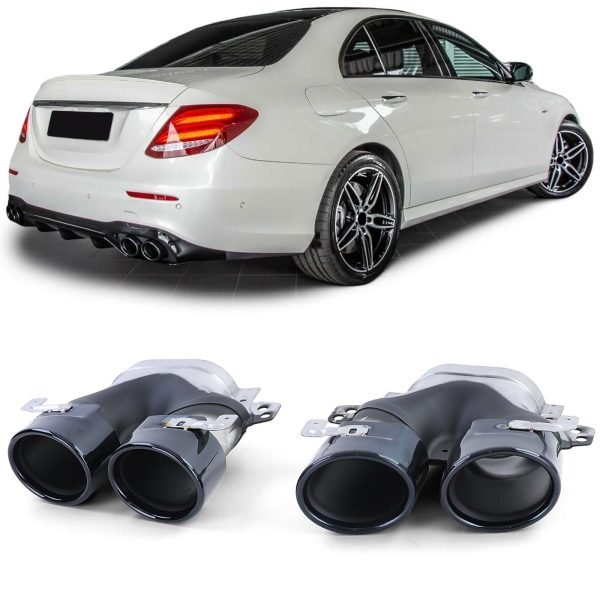 Sport black exhaust tailpipes for MERCEDES E-CLASS W213