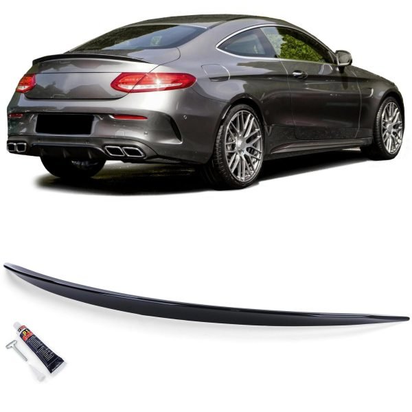 Sport gloss black rear spoiler for MERCEDES C-CLASS C205
