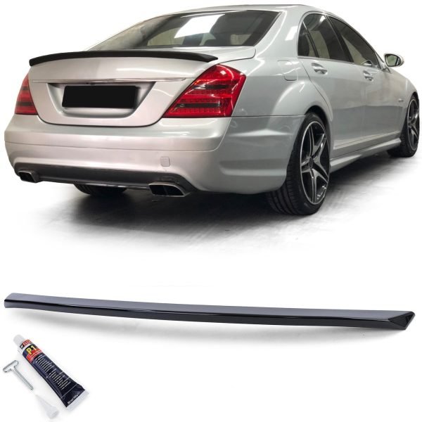 Sport gloss black rear spoiler for MERCEDES S-CLASS W221