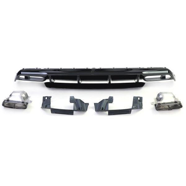 Sport rear diffuser with black tailpipes for MERCEDES A-CLASS W176 - Slika 2