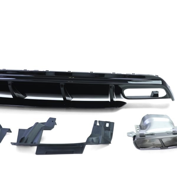 Sport rear diffuser with black tailpipes for MERCEDES A-CLASS W176 - Slika 6