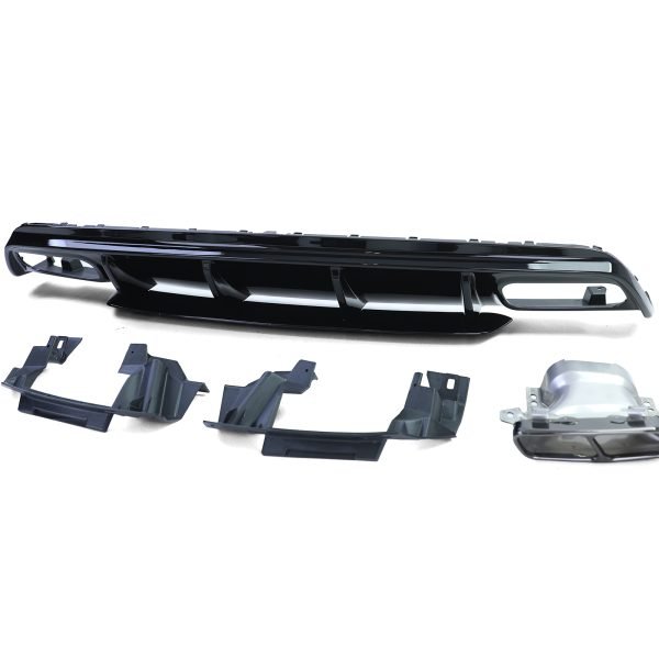 Sport rear diffuser with black tailpipes for MERCEDES A-CLASS W176 - Slika 7